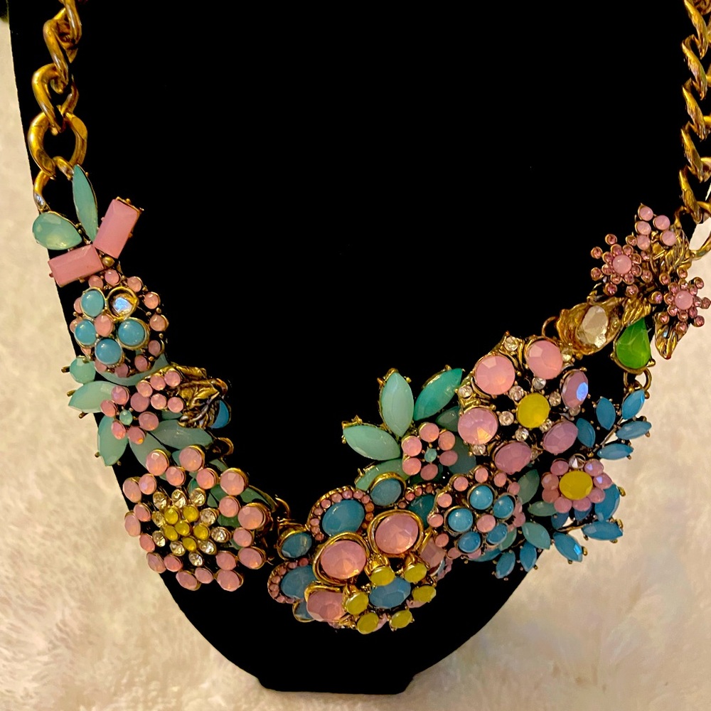 Multi Color Floral Necklace/Choker.